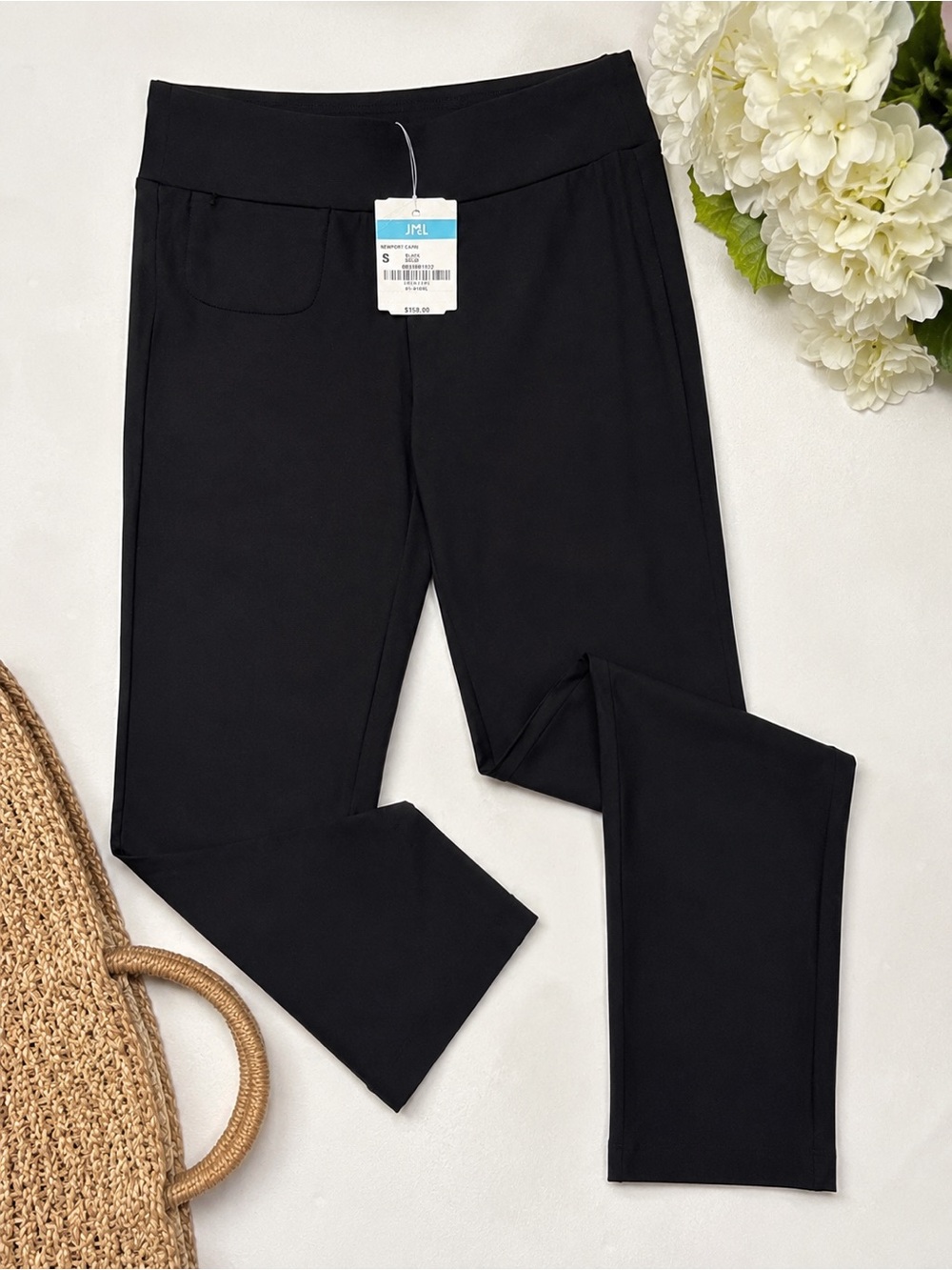 J.McLaughlin Newport Capri Pants Black NWT Size S MSRP $158